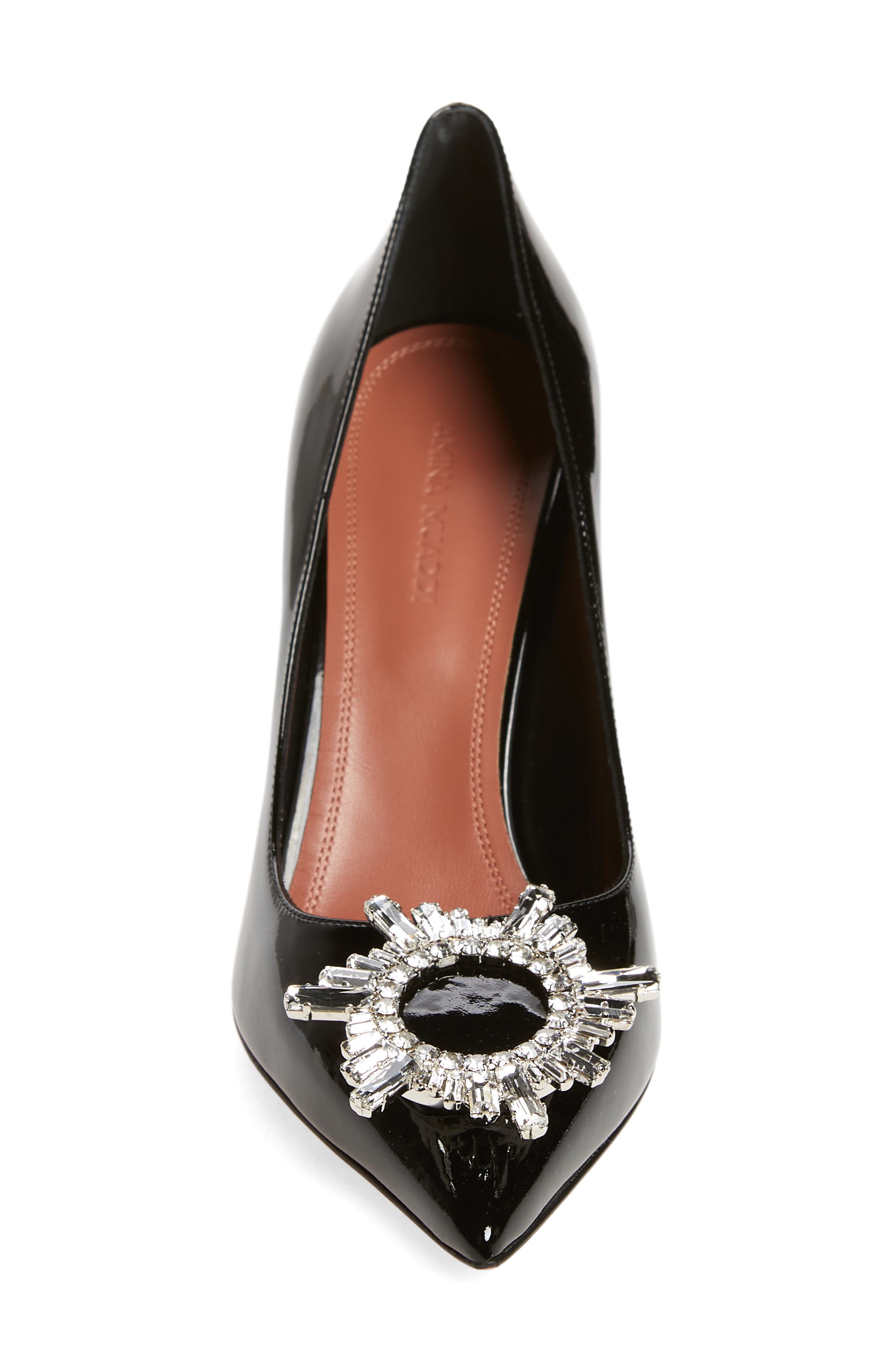 Amina Muaddi Begum Brooch Pointed Toe Pump, Alternate, color, 