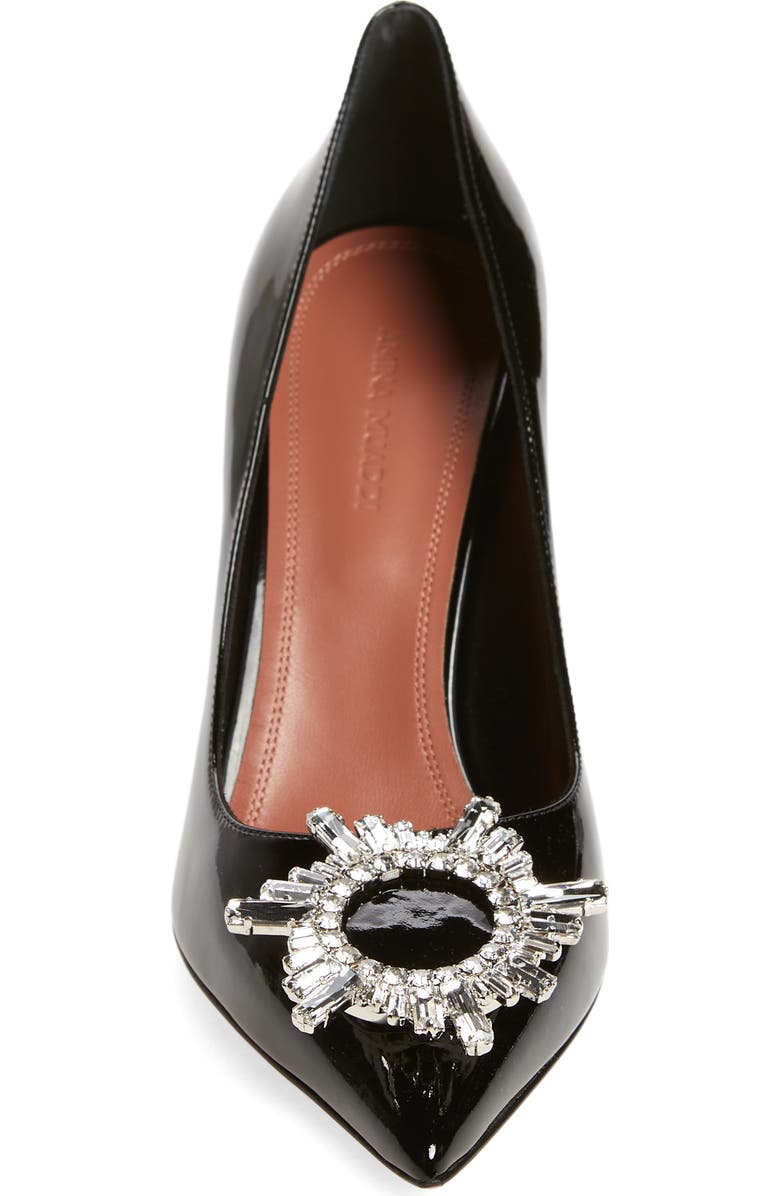 Amina Muaddi Begum Brooch Pointed Toe Pump, Alternate, color,