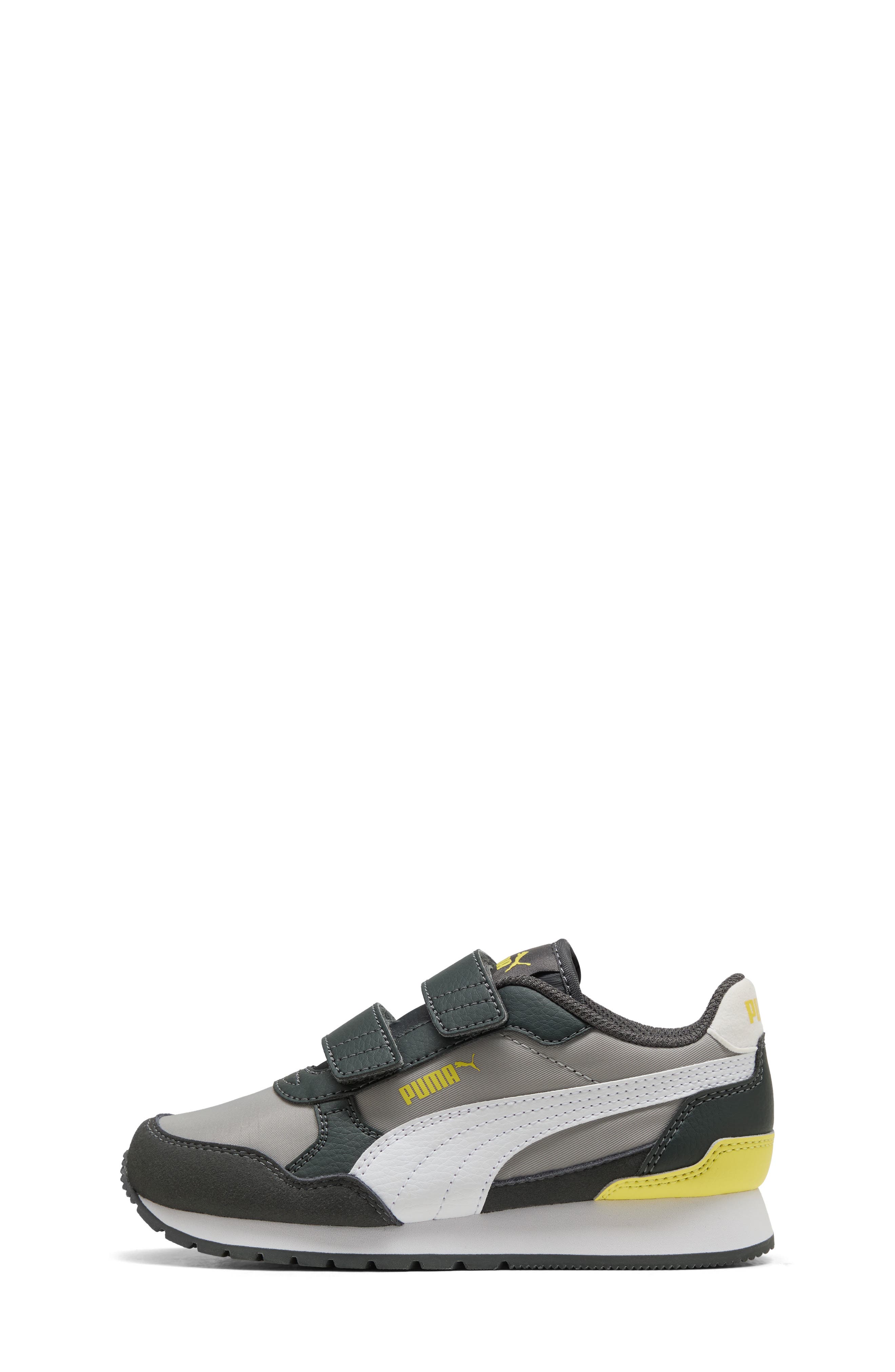 PUMA Kids' St Runner V4 Mesh Sneaker, Alternate, color, Gray Echo/ Puma White/ Gray