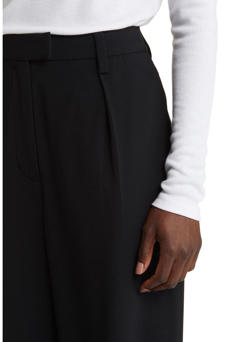 Bennett Wide Leg Crepe Pants, Alternate, color, BLACK