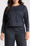 Eileen Fisher Stretch Organic Cotton Crop Sweatshirt