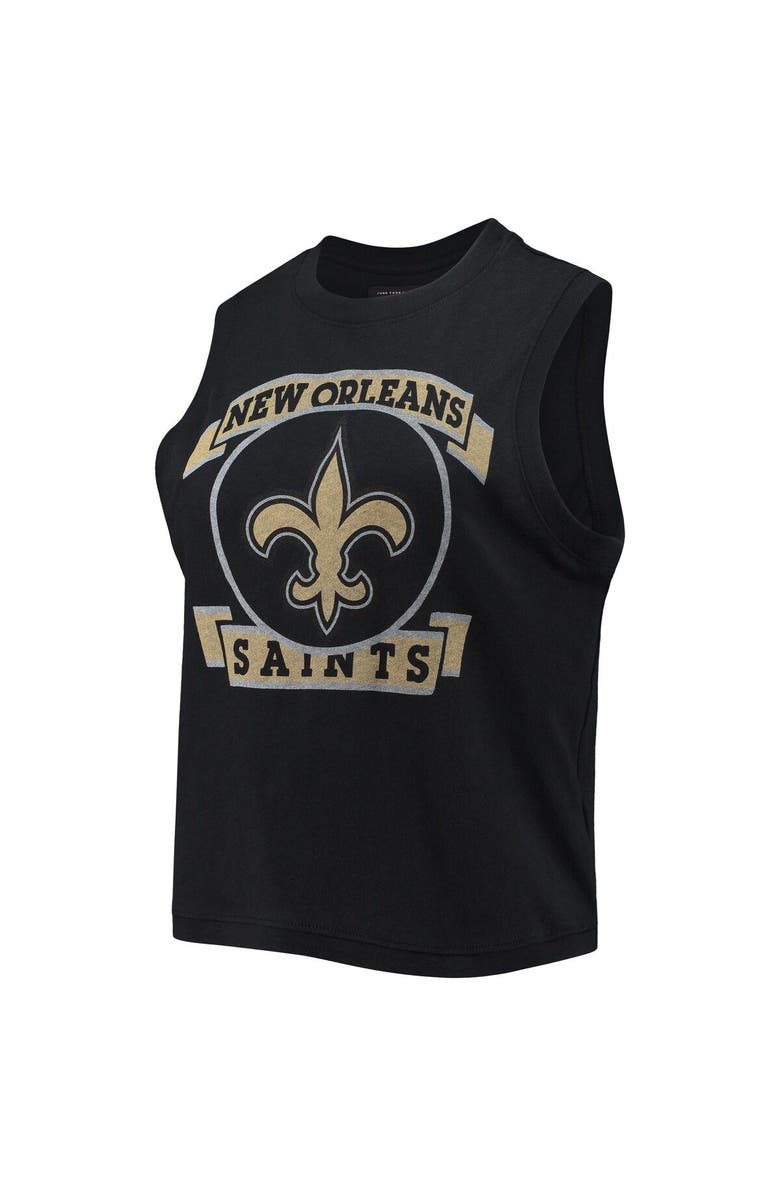 Junk Food Women's Junk Food Black New Orleans Saints Rib Ranger Muscle Tank Top, Alternate, color, Black