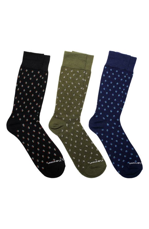 Assorted 3-Pack of Crew Socks