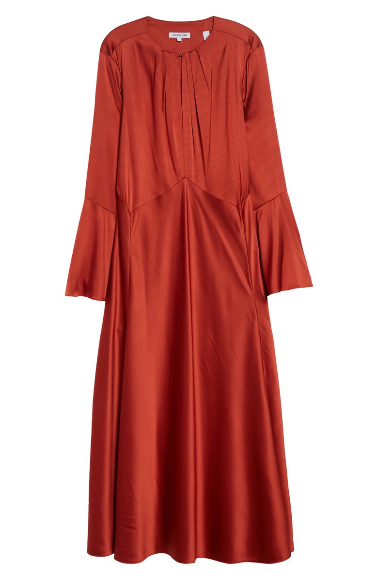 Veronica Beard Ezri Silk Blend Long Sleeve Dress, Alternate, color, Carnelian Red