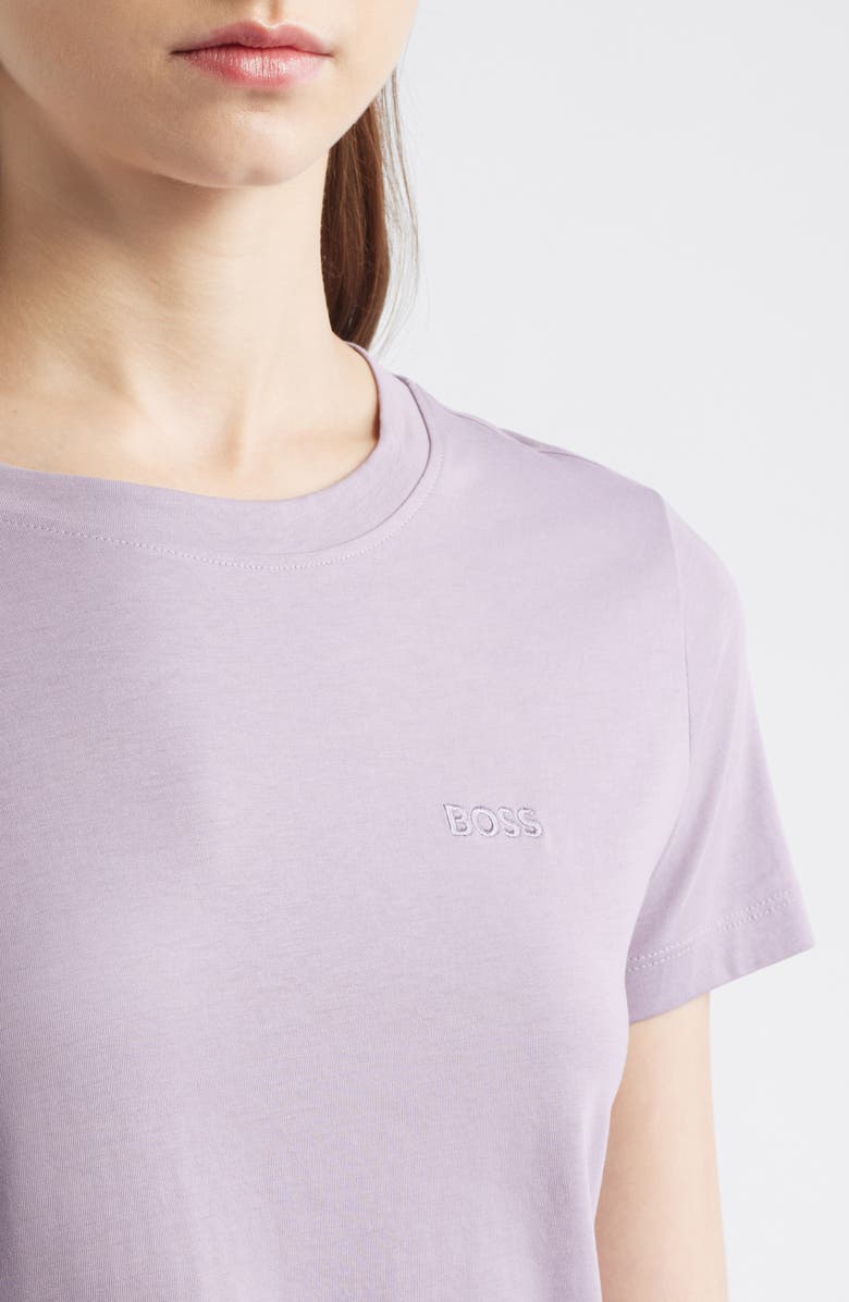 BOSS Orange Esogo Cotton T-Shirt, Alternate, color, Light/ Pastel Purple