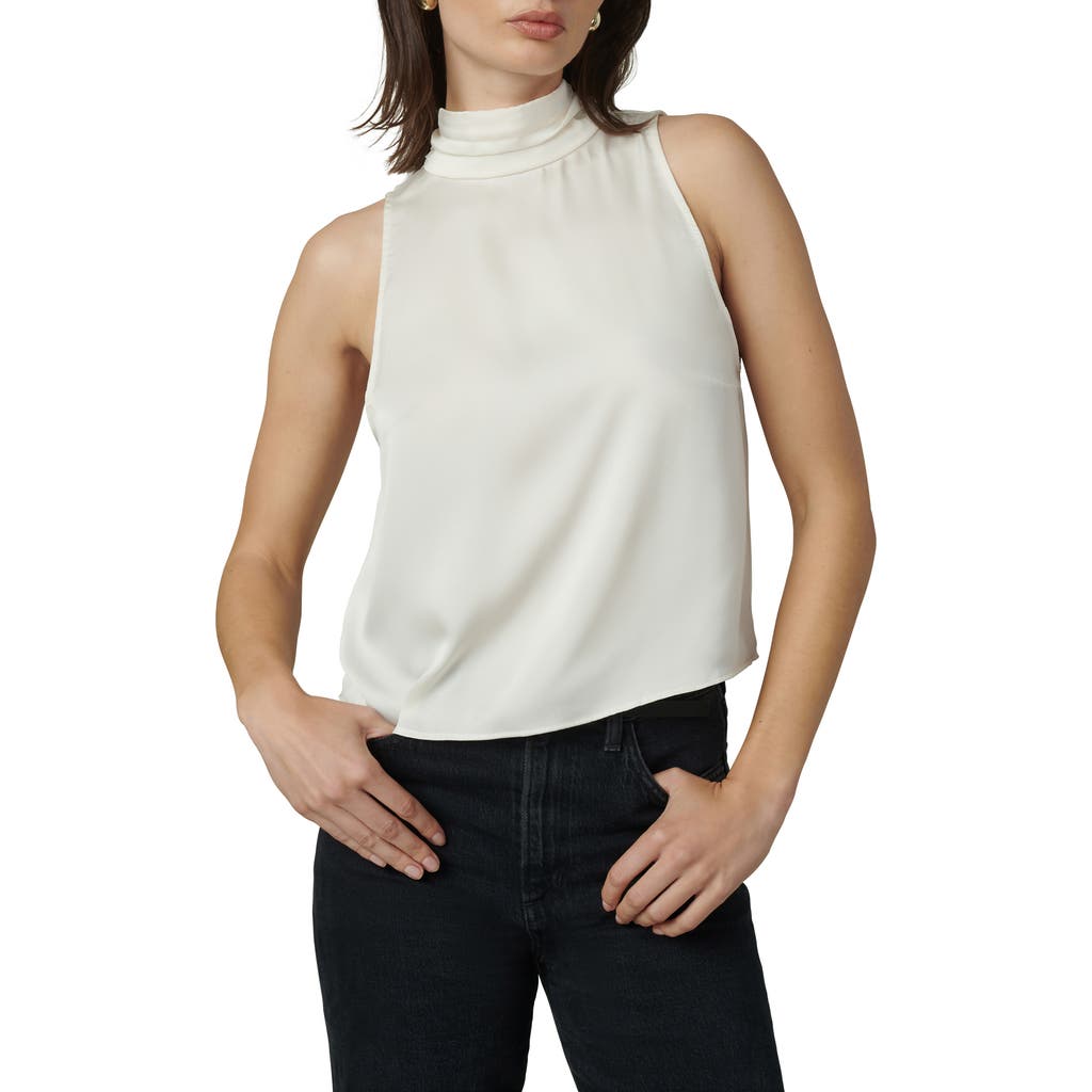 Joe's Satin Halter Top In White
