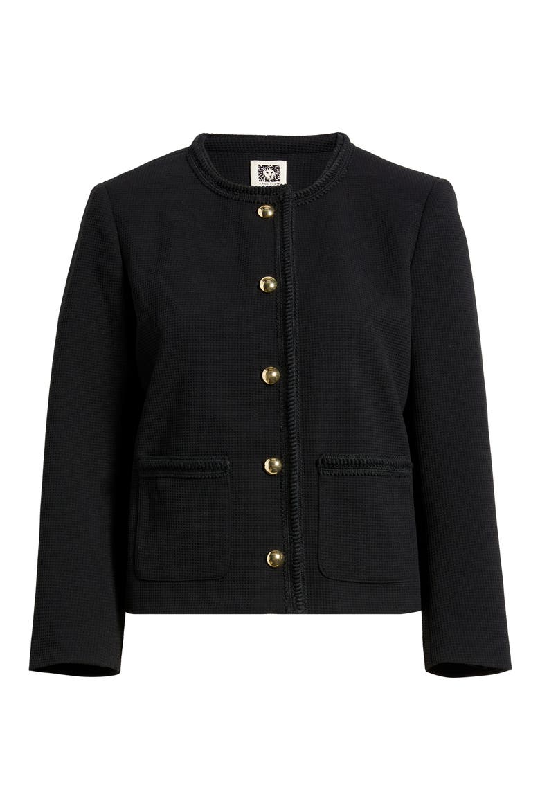 Knit Jacket, Alternate, color, ANNE BLACK