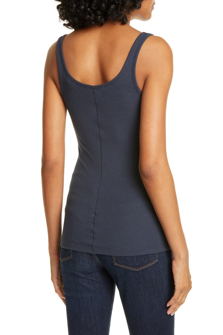 Pima Cotton & Modal Tank, Alternate, color, COASTAL BL