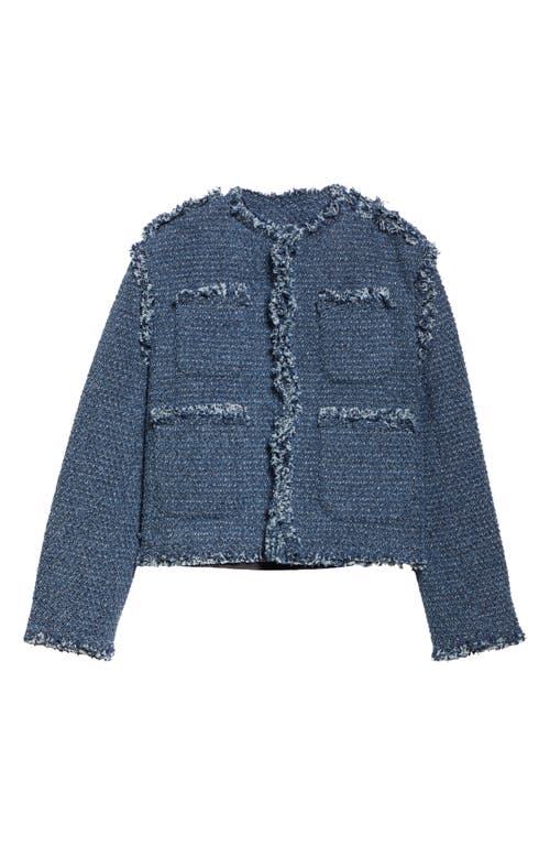 Sacai Cotton Denim Punching Jacket In Indigo