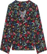 Zadig
Voltaire Torny Virgin Garden Print Split Neck Top