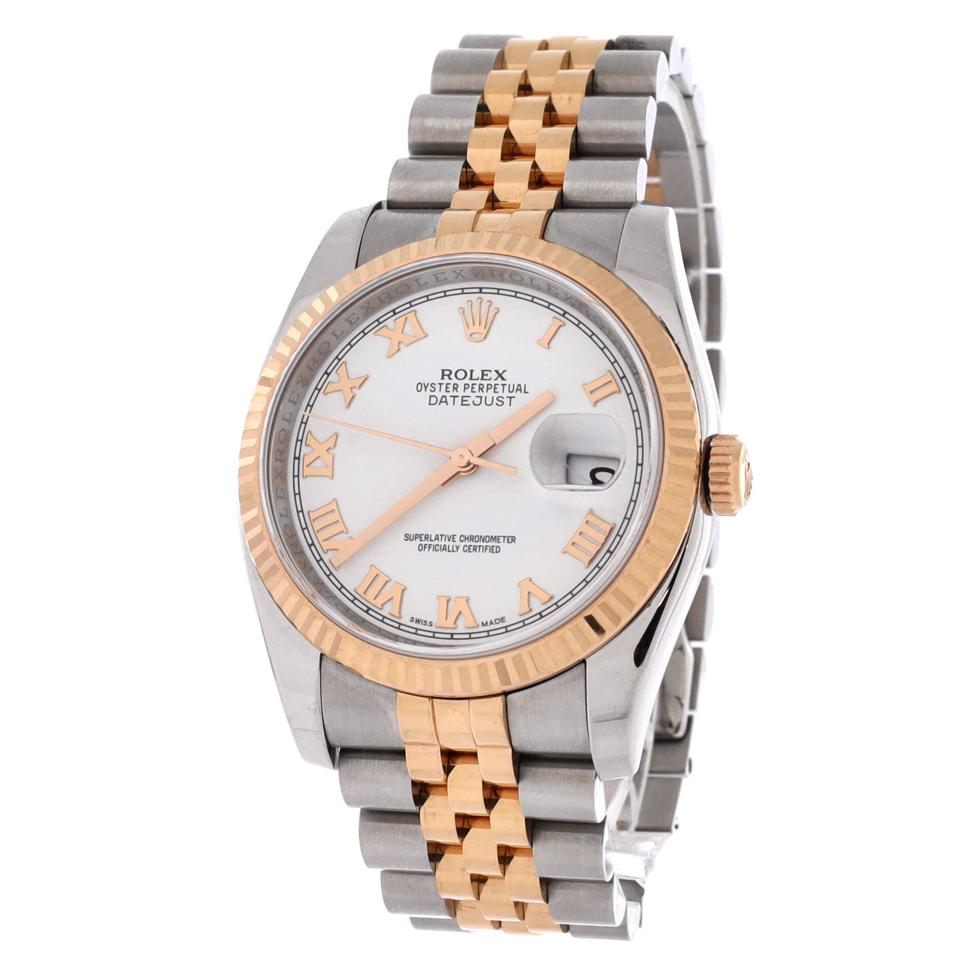 Oyster Perpetual Datejust Automatic Watch Stainless Steel and Rose Gold 36, Alternate, color, Metallic Gold