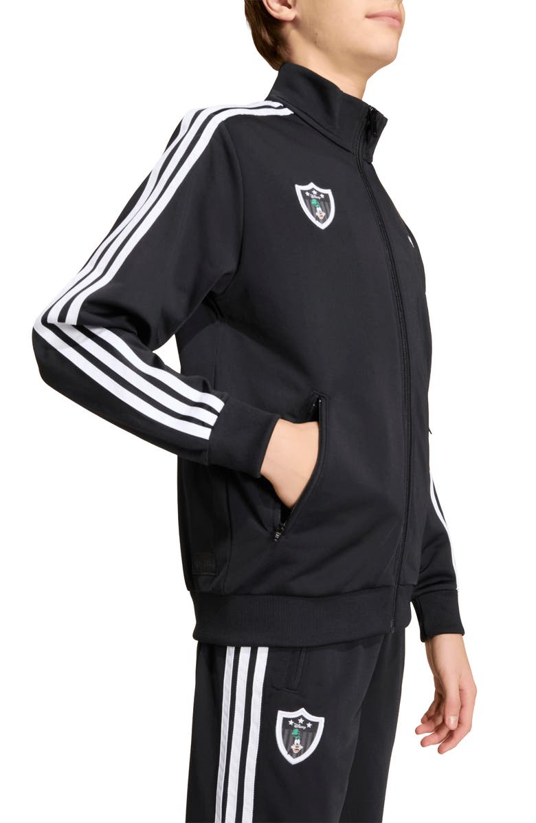 adidas Originals x Disney Kids' Firebird Track Jacket, Alternate, color, Black/ White