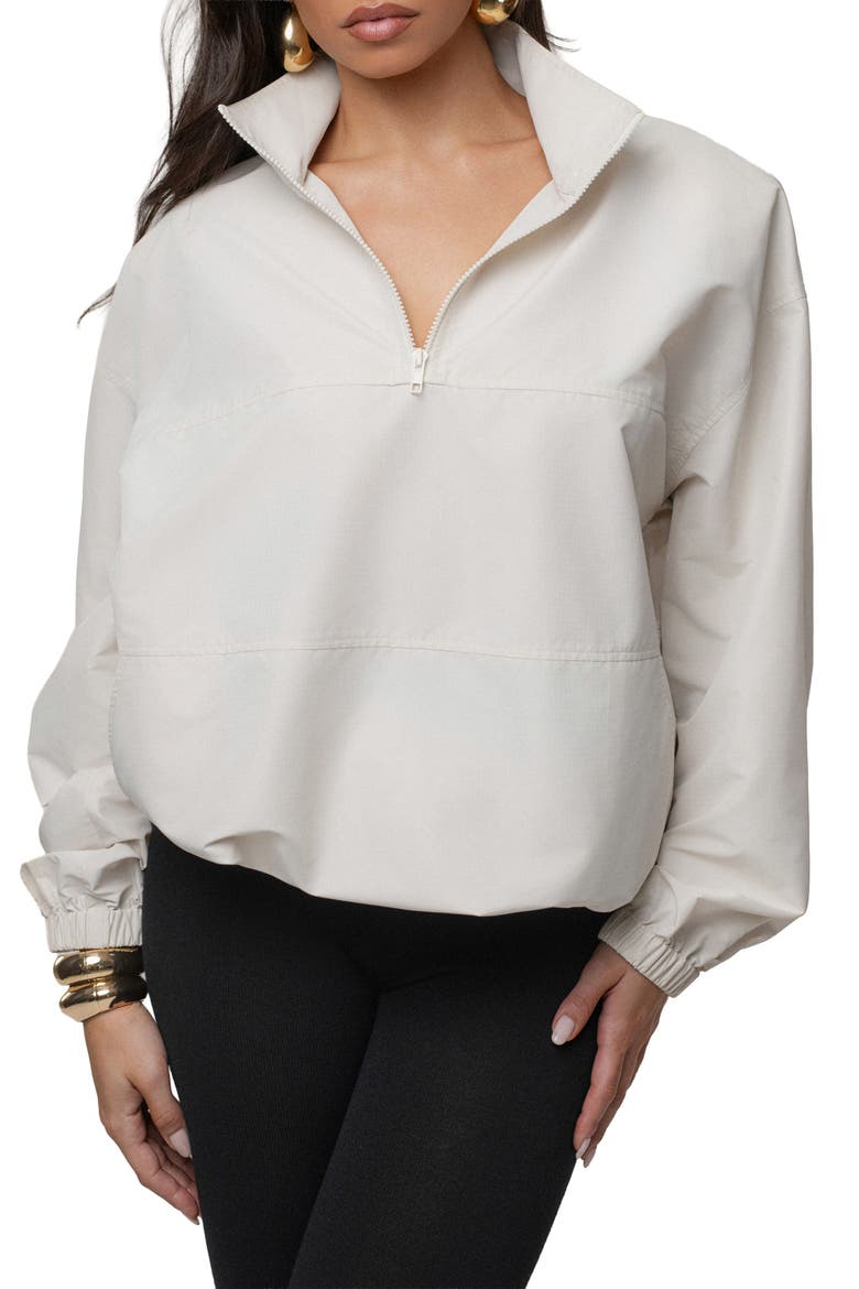 Oversized Funnel Jacket, Alternate, color, Ivory