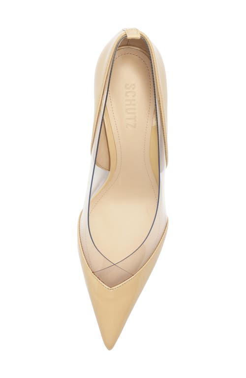 Schutz Andie Pointed Toe Pump In Creamy/transparete