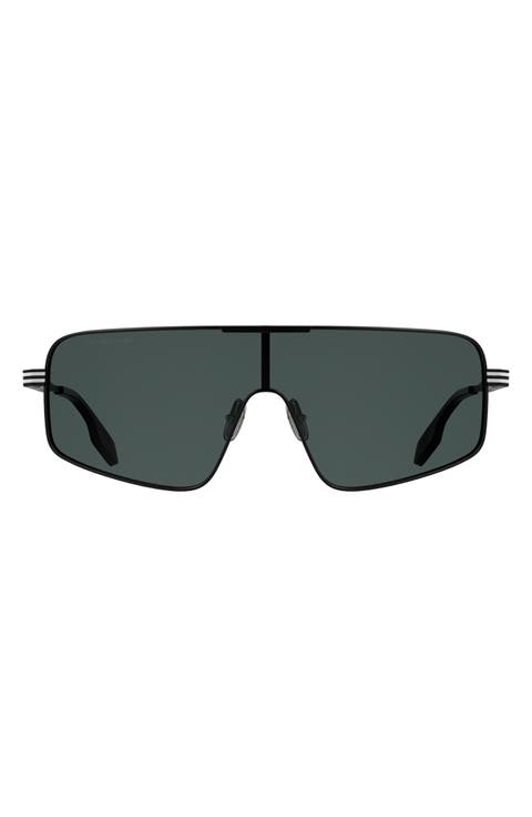 58mm Gradient Modified Rectangular Shield Sunglasses