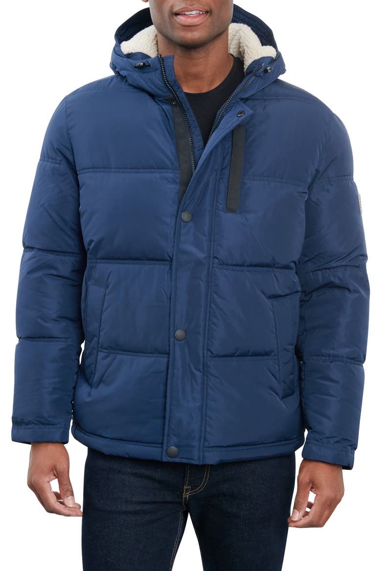 Davis Hooded Puffer Jacket, Main, color, MIDNIGHT