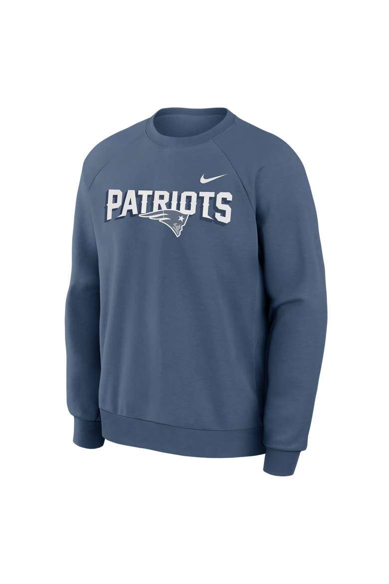 Men's Nike  Blue New England Patriots Rivalries Collection Dri-FIT Crew Sweatshirt, Alternate, color, Blue