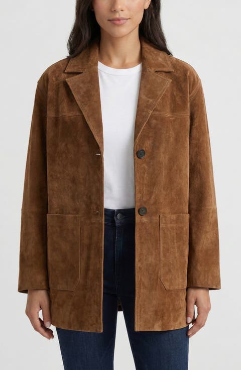 Patch Pocket Suede Jacket