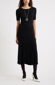 Nordstrom Rib Boat Neck Sweater Dress