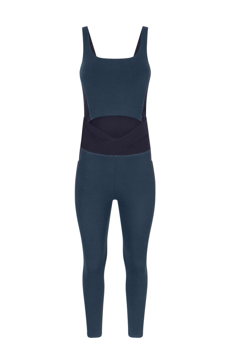 Lezat Roylan Organic Cotton Jumpsuit, Alternate, color, Navy/Oxford