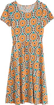 Seasalt Cornwall April Print Stretch Organic Cotton Dress