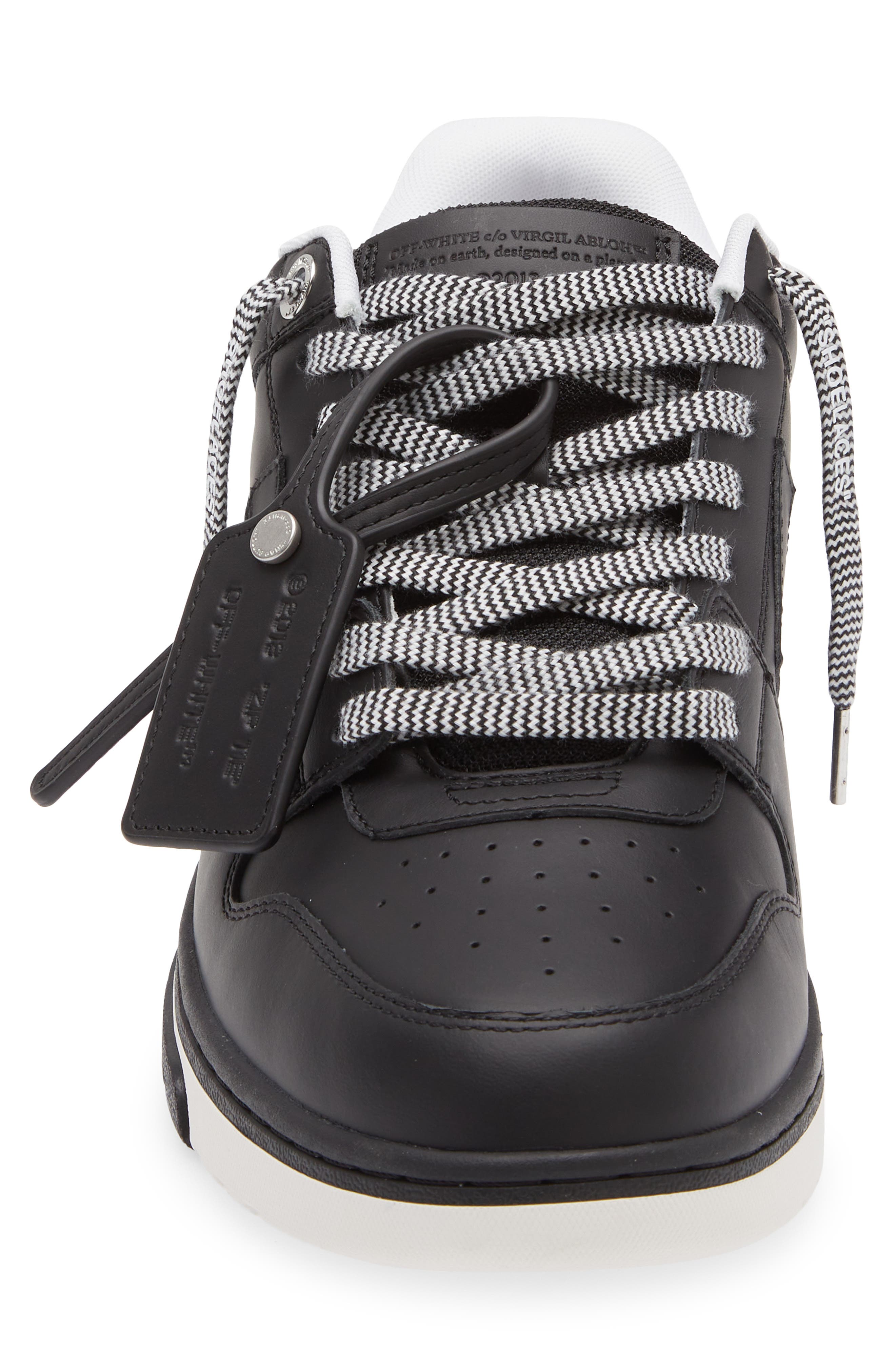 Off-White Out of Office OOO Patch Low Top Sneaker, Alternate, color, Black- Black