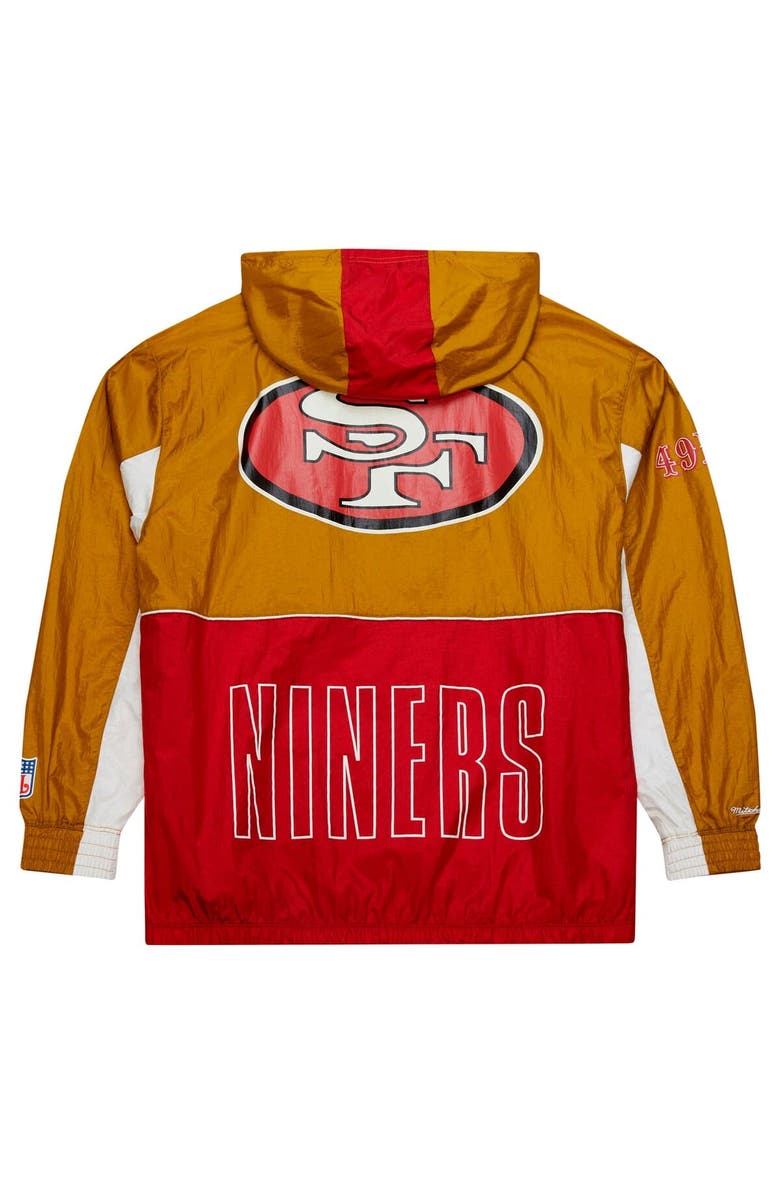 Mitchell & Ness Men's Mitchell & Ness White San Francisco 49ers Big Shot Premium Full-Zip Windbreaker, Alternate, color, 