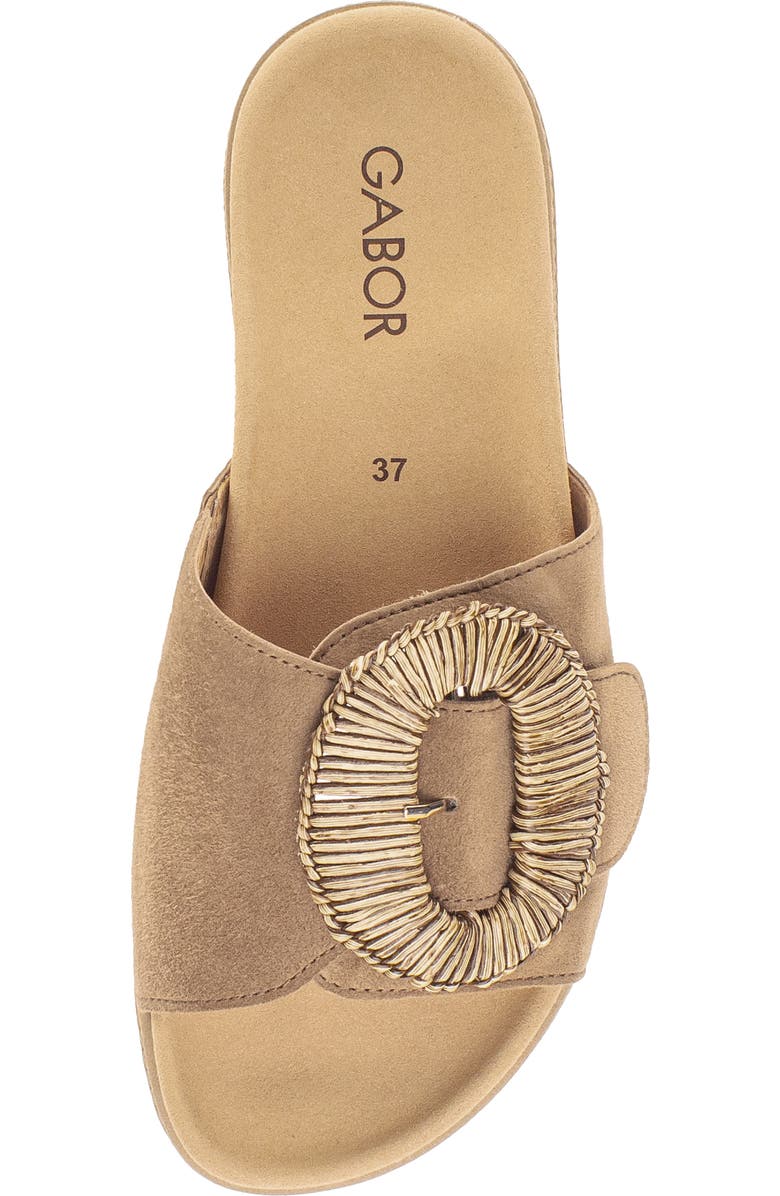 Gabor Lug Sole Slide Sandal, Alternate, color, Peanut