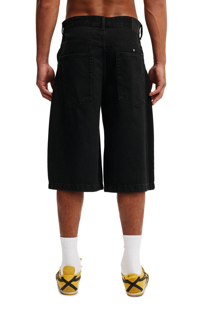 Cotton On Men's Y2k Super Baggy Jort, Alternate, color, Dire Black