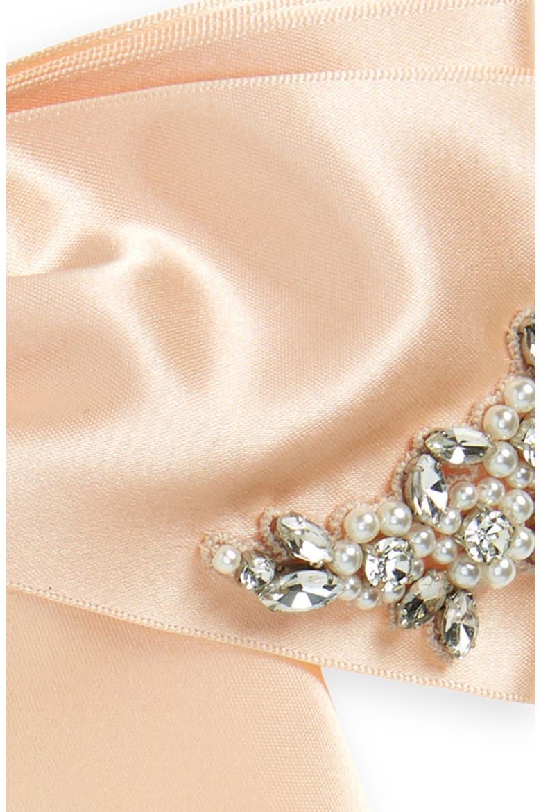 Embellished Bow Hair Clip, Alternate, color, ROSE/ PEARL/ CRYSTAL