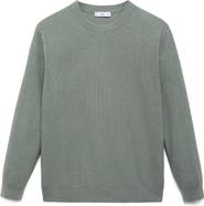 MANGO Crewneck Piqué Sweater