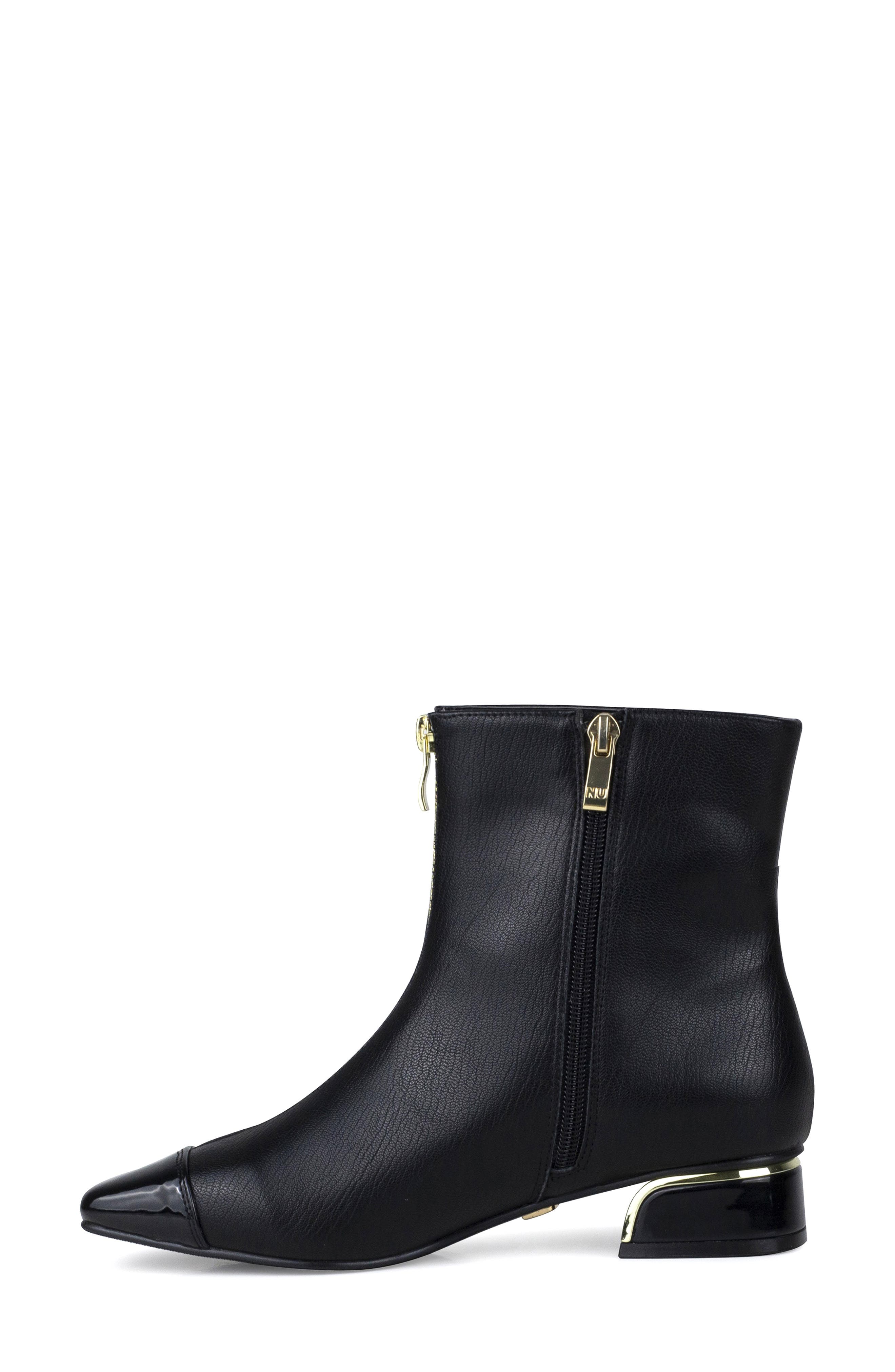 NINETY UNION Elite Zip Block Heel Bootie, Alternate, color, Black
