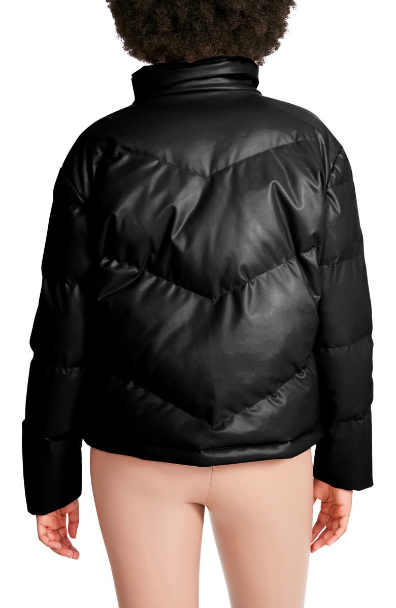 BB Dakota by Steve Madden Downtown Faux Leather Puffer Jacket, Alternate, color,