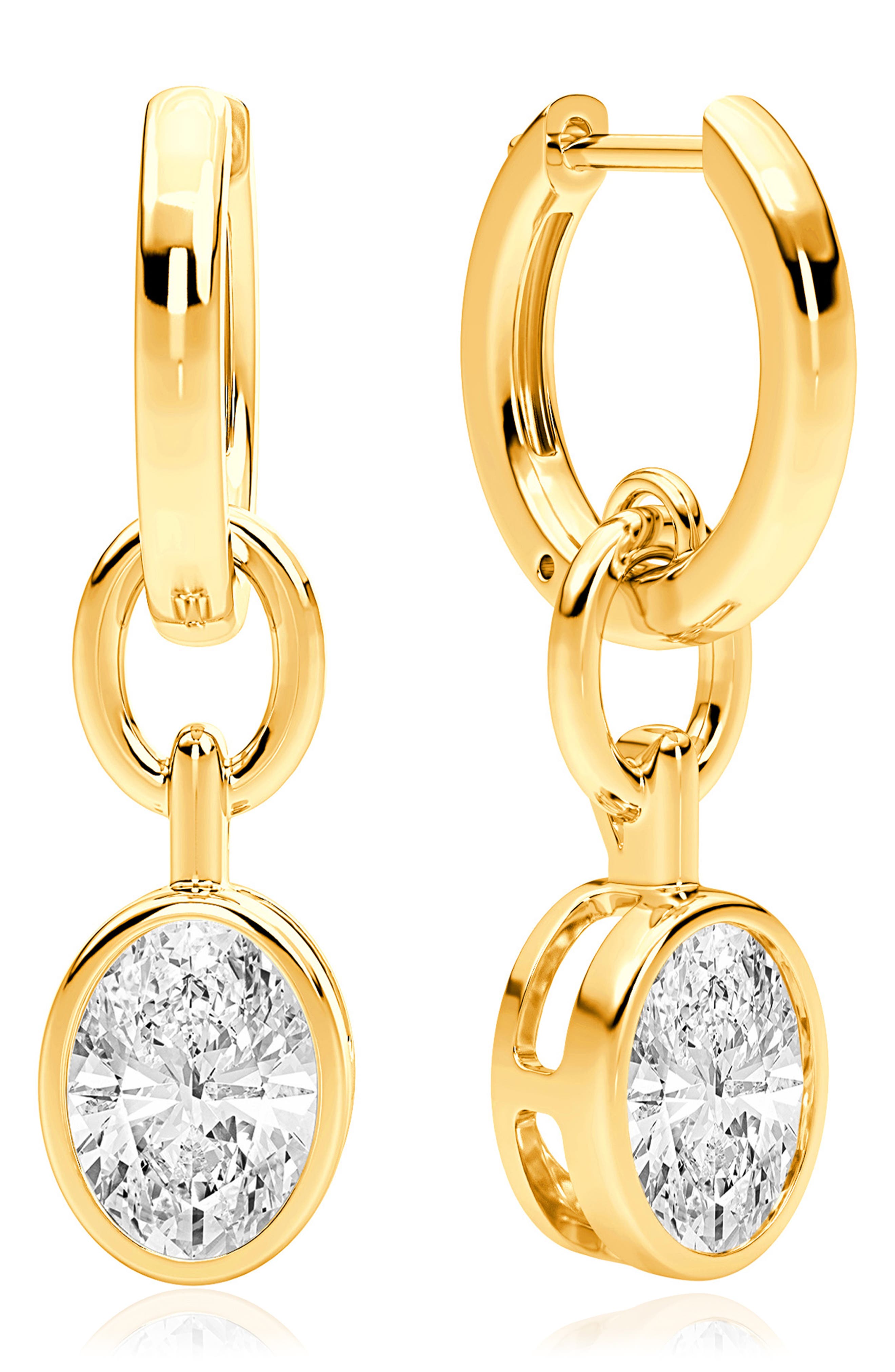 selected 18 KT YELLOW GOLD CLEAR CZ