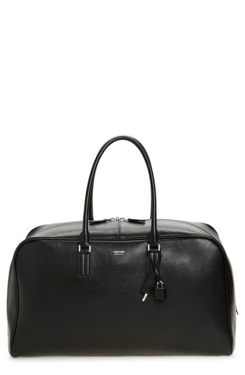 Supple Grain Leather Bowling Bag