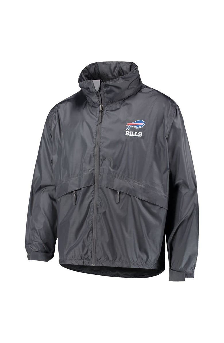 DUNBROOKE Men's Dunbrooke Graphite Buffalo Bills Circle Sportsman Waterproof Packable Lightweight Full-Zip Jacket, Alternate, color, 