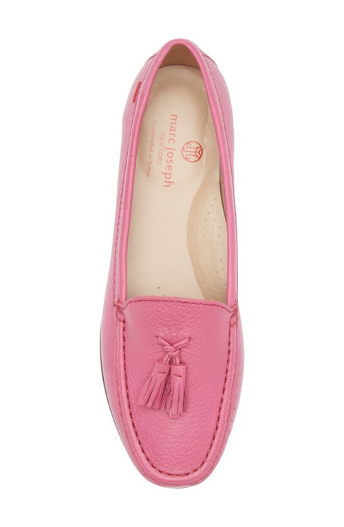 Marc Joseph New York Riviera Tassel Loafer In Pink Grainy