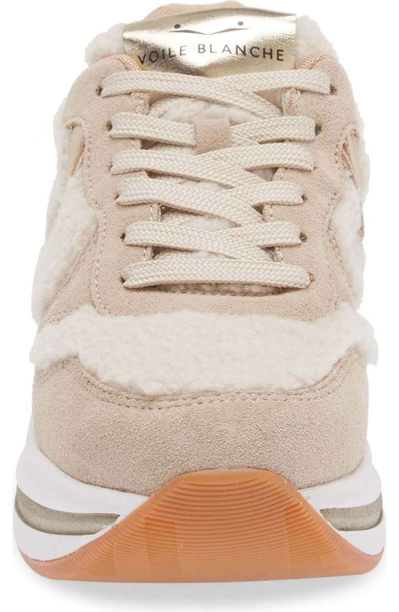 Voile Blanche Merry Curly Faux Shearling Sneaker, Alternate, color,
