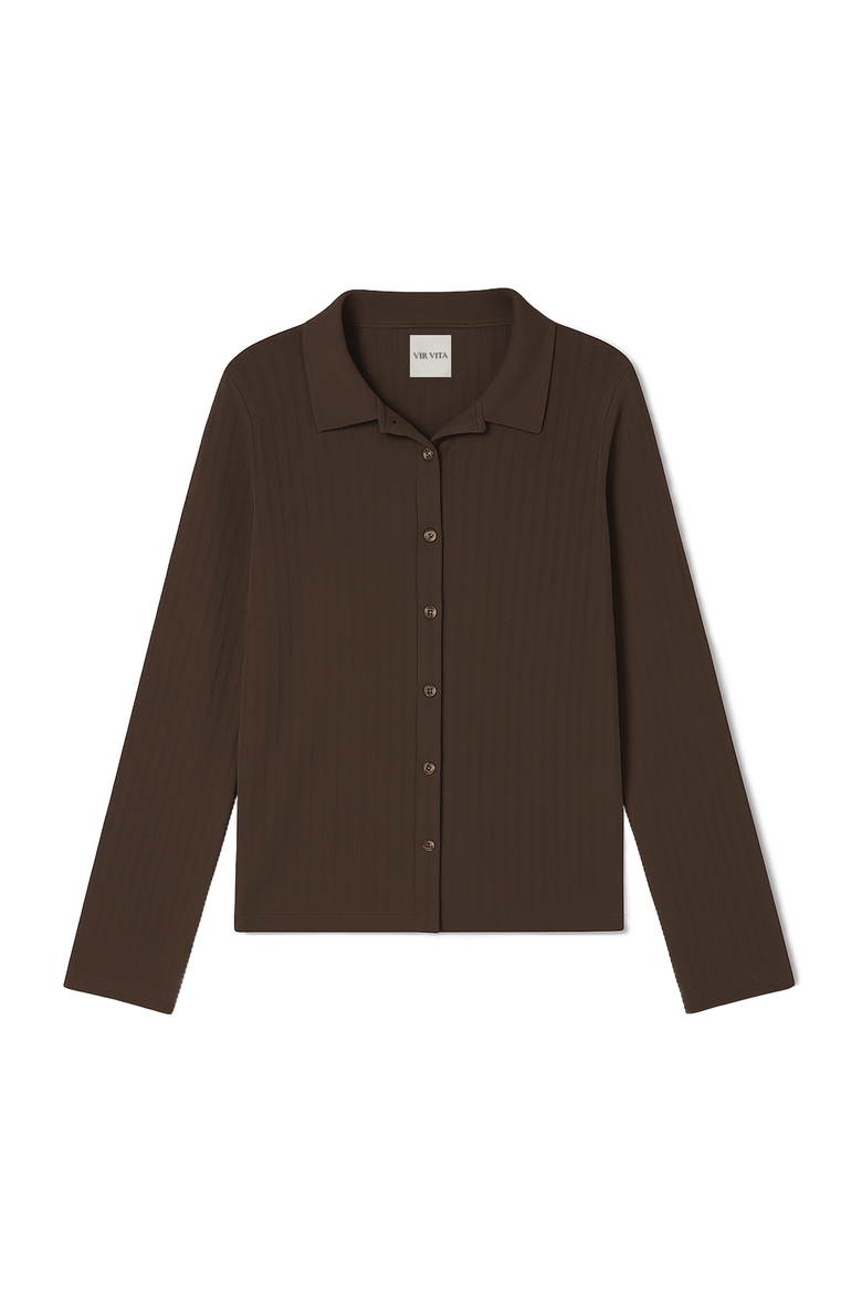 Eloise Pointelle Cardigan, Main, color, ESPRESSO