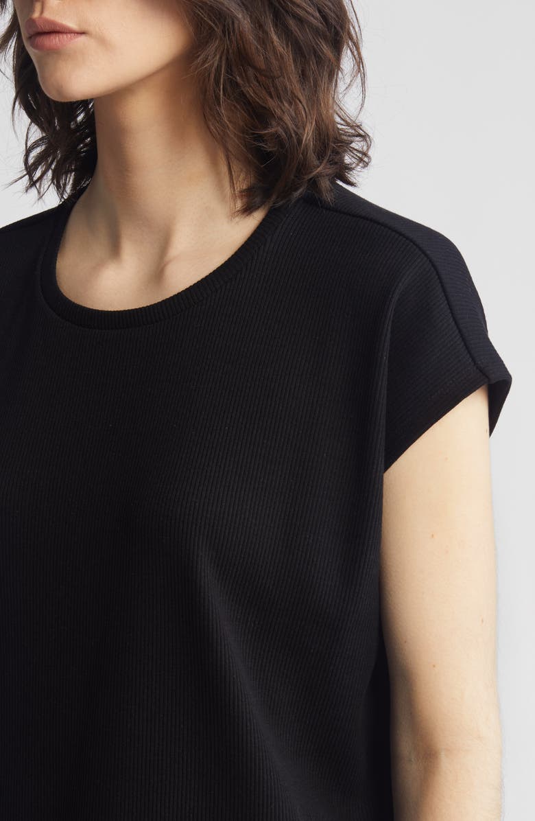 Eileen Fisher Crewneck Boxy Rib T-Shirt, Alternate, color, 