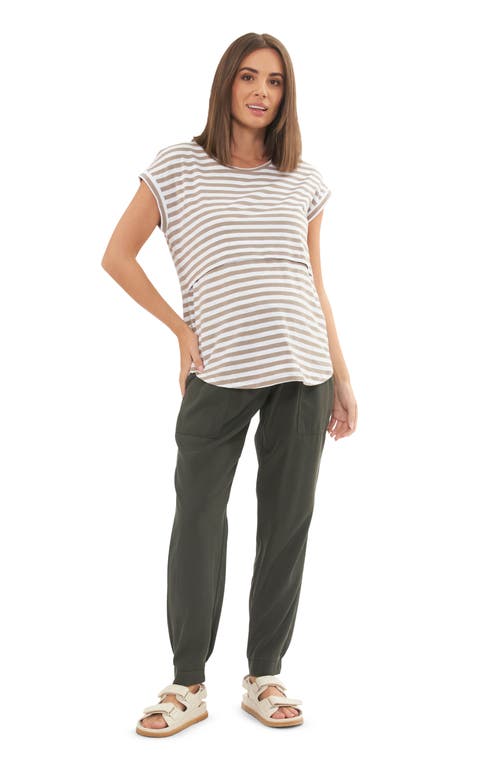 Ripe Maternity Lionel Nursing Tee In Neutral