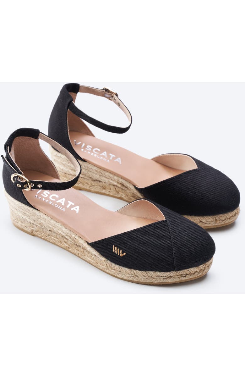 VISCATA Formiga Canvas Espadrille Wedges, Alternate, color, Black