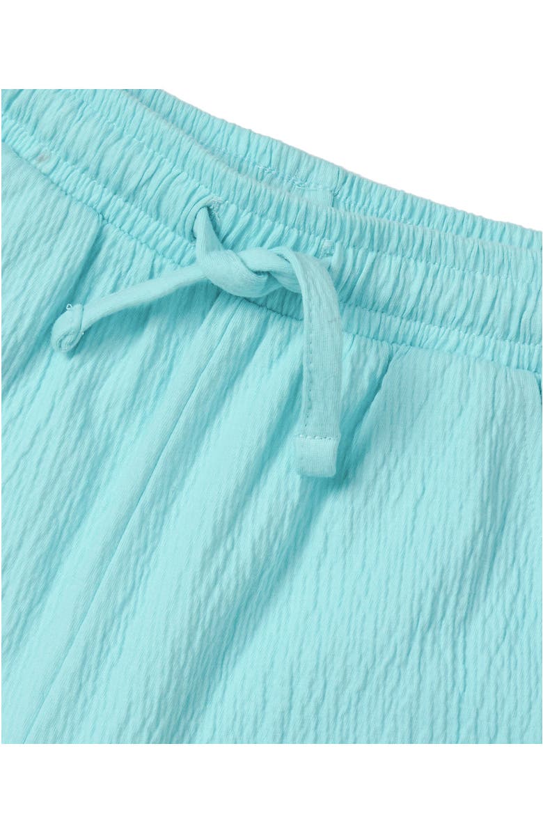 Lands' End Girls Pull On Knit Gauze Wide Leg Pants, Alternate, color, Aruba Blue