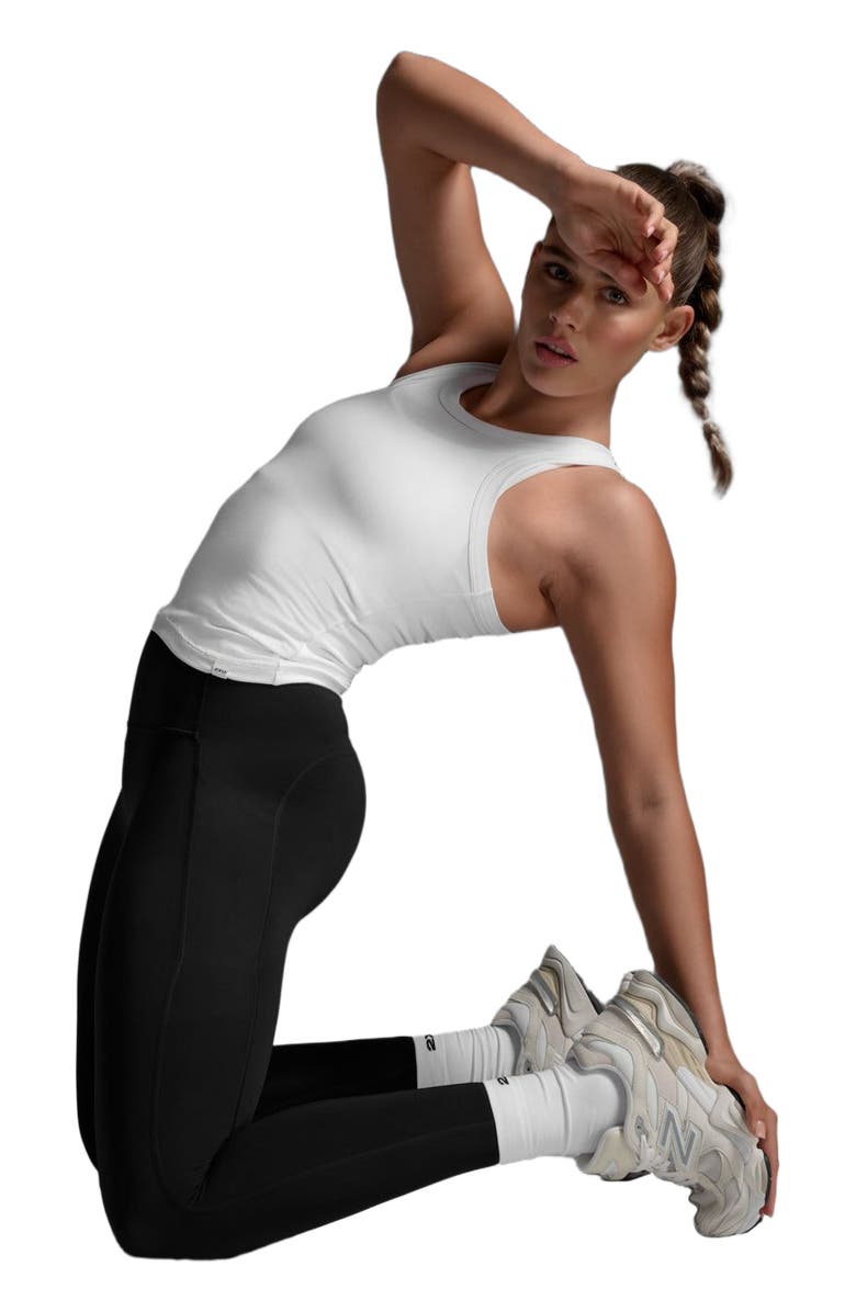 2XU Fluid Modal Rib Tank, Alternate, color, White/White