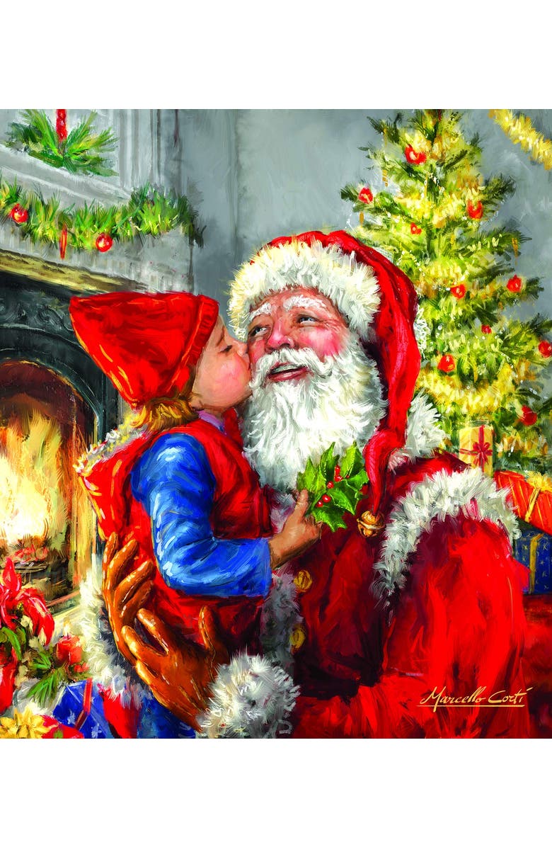 Sunsout Kissing Santa 500 piece Jigsaw Puzzle for Adults, Alternate, color, Multicolor