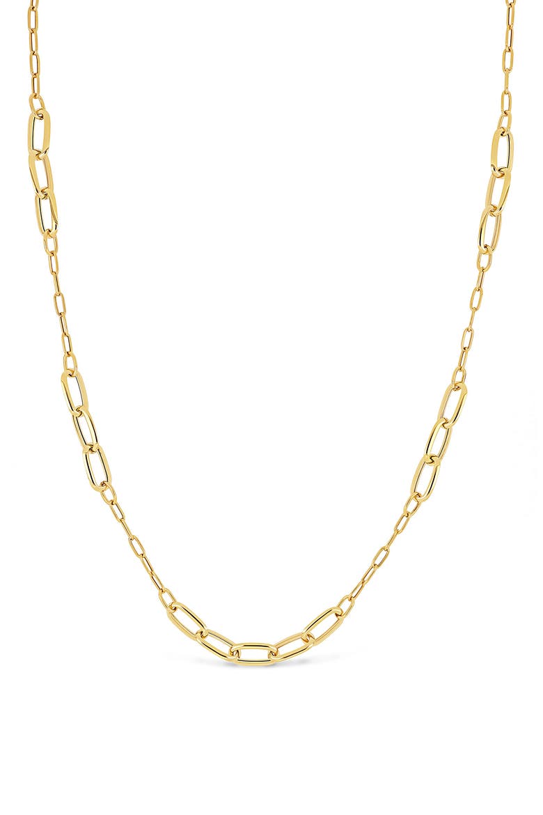 14k Gold Link Necklace, Main, color, 14KY