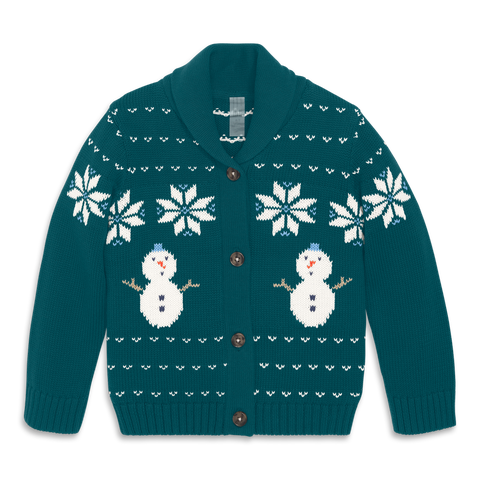 Kids Shawl Cardigan In Frosty Friends (toddler, Little Kid, Big Kid)