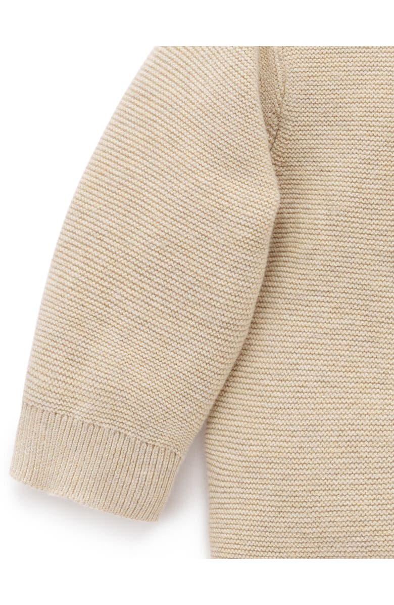 Purebaby On The Farm Knit Sweater, Alternate, color, Almond Melange Wheat Sheep