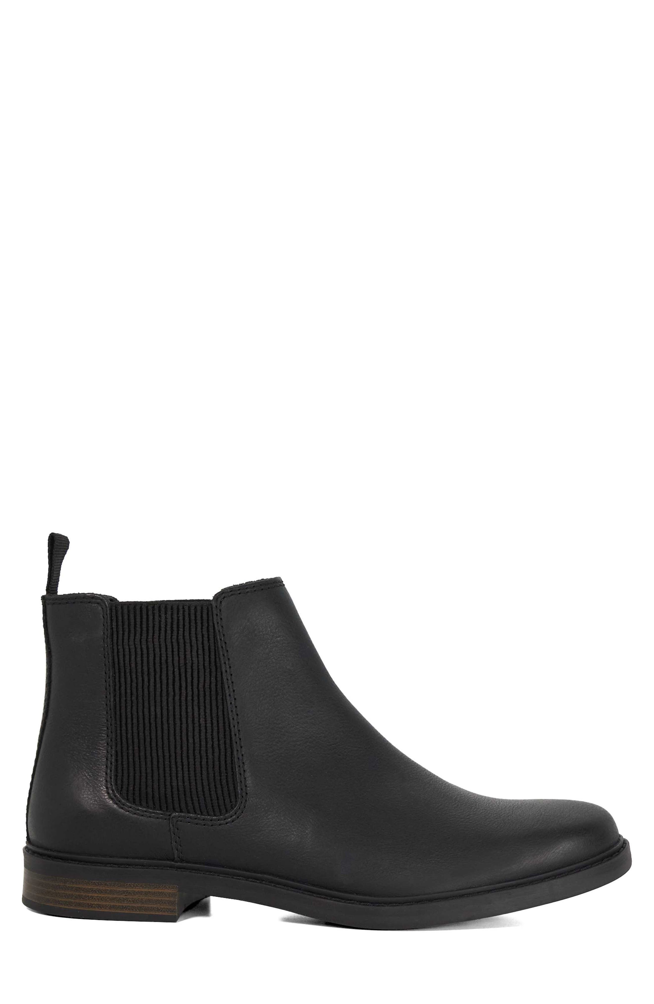 Carden Leather Chelsea Boot, Alternate, color, BLACK