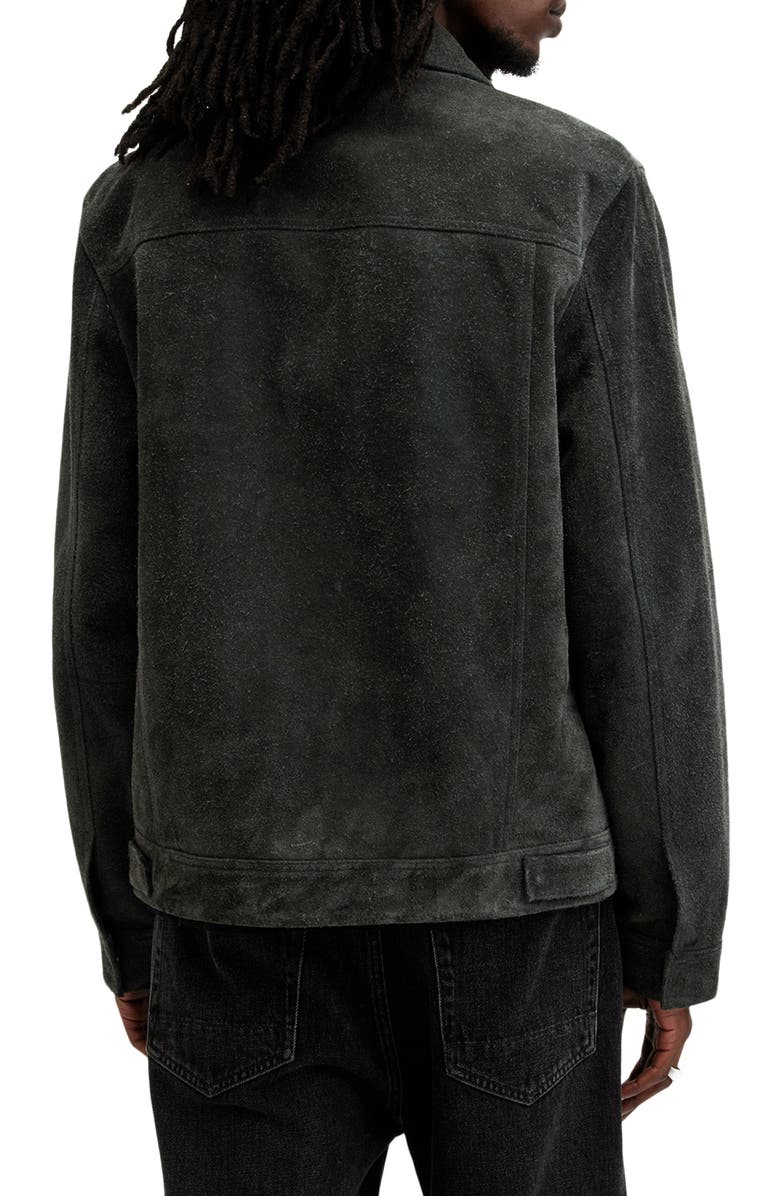 AllSaints Hopper Buffed Suede Trucker Jacket, Alternate, color,